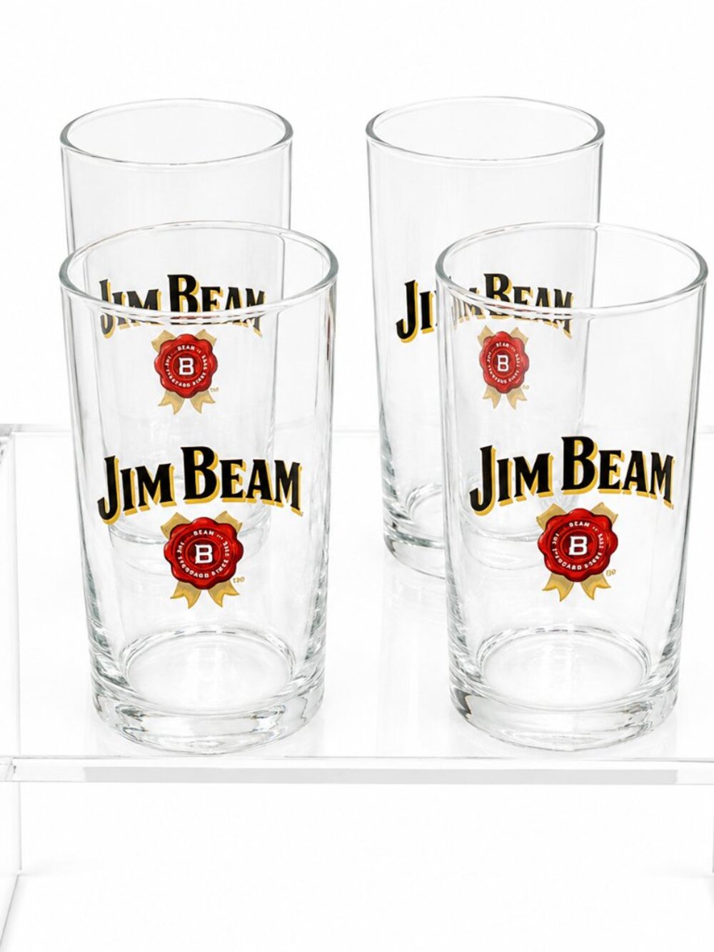 Set Of 4 Jim Beam Drinking Glasses